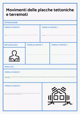 Poster del rapporto di geologia professionale blu