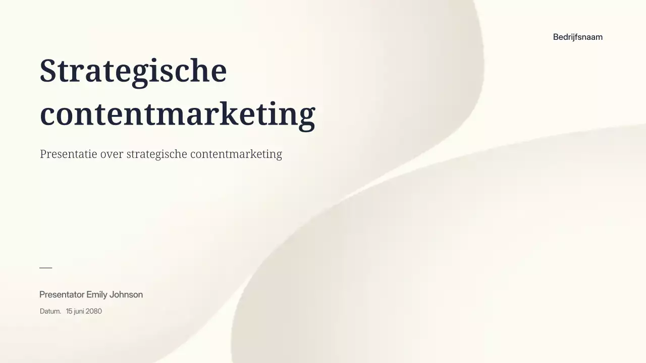 beige minimale marketingpresentatie