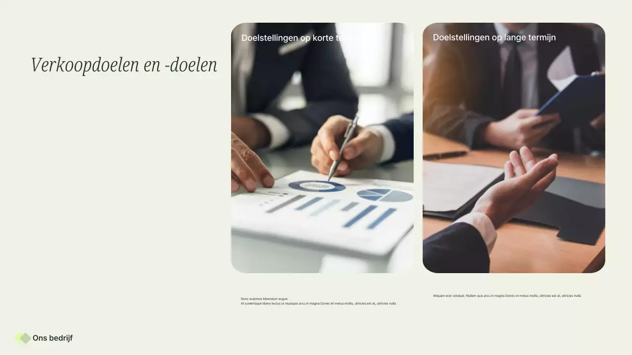 Groene Professionele Verkooppresentatie