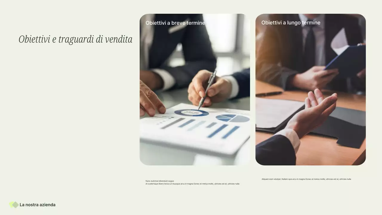 Presentazione di vendita professionale ecologica