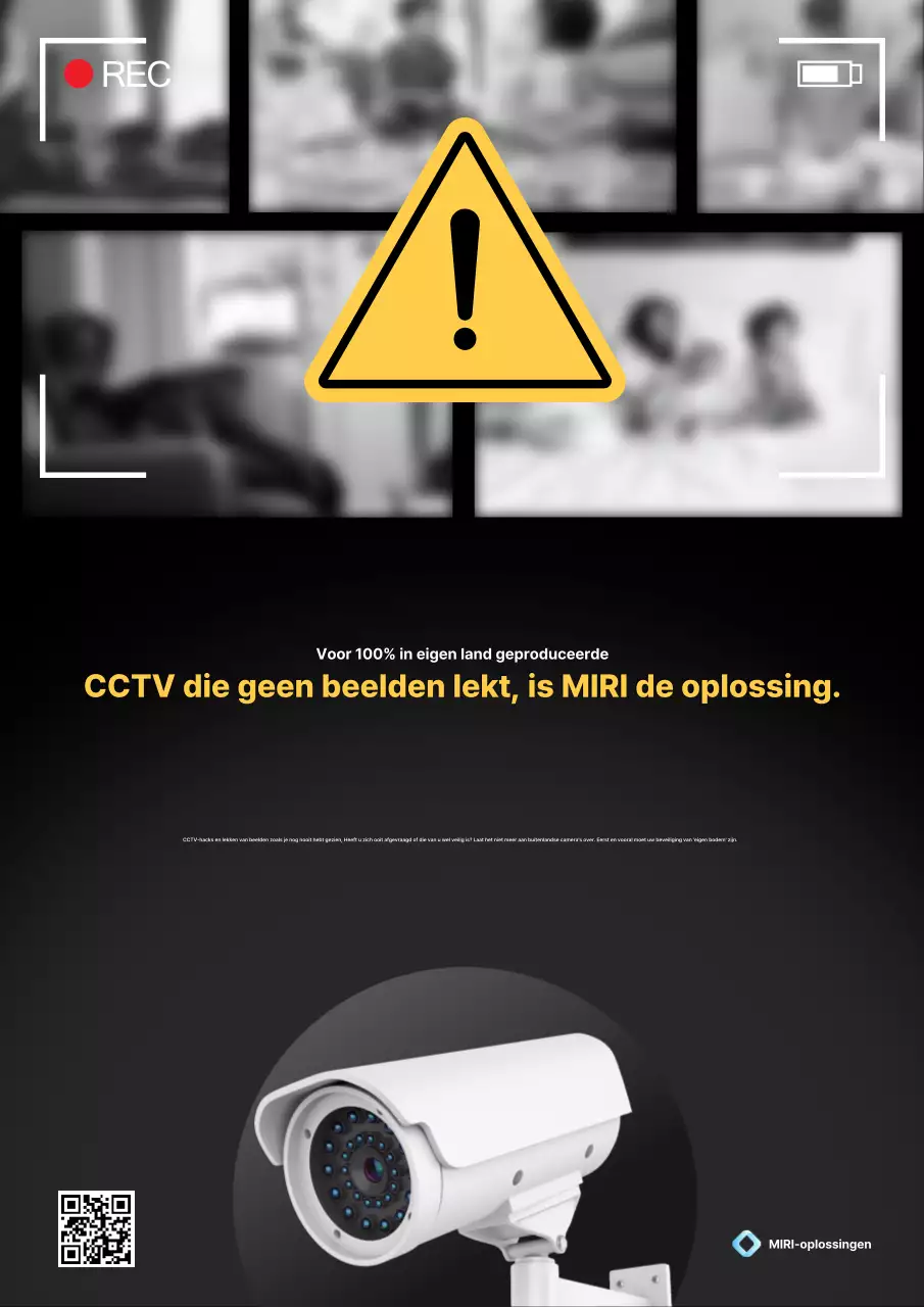 Zwarte moderne beveiligingsadvertentie