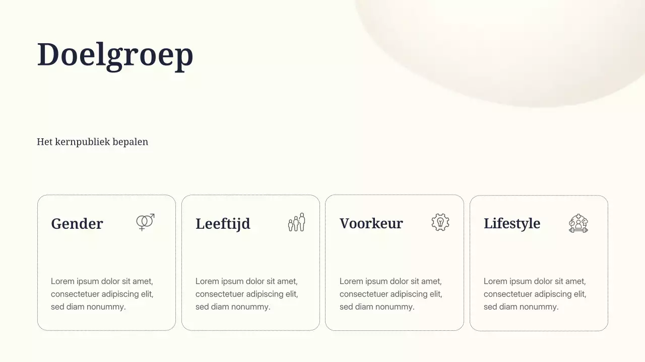 beige minimale marketingpresentatie