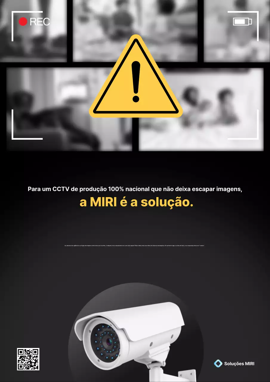 Anúncio de segurança moderno em preto