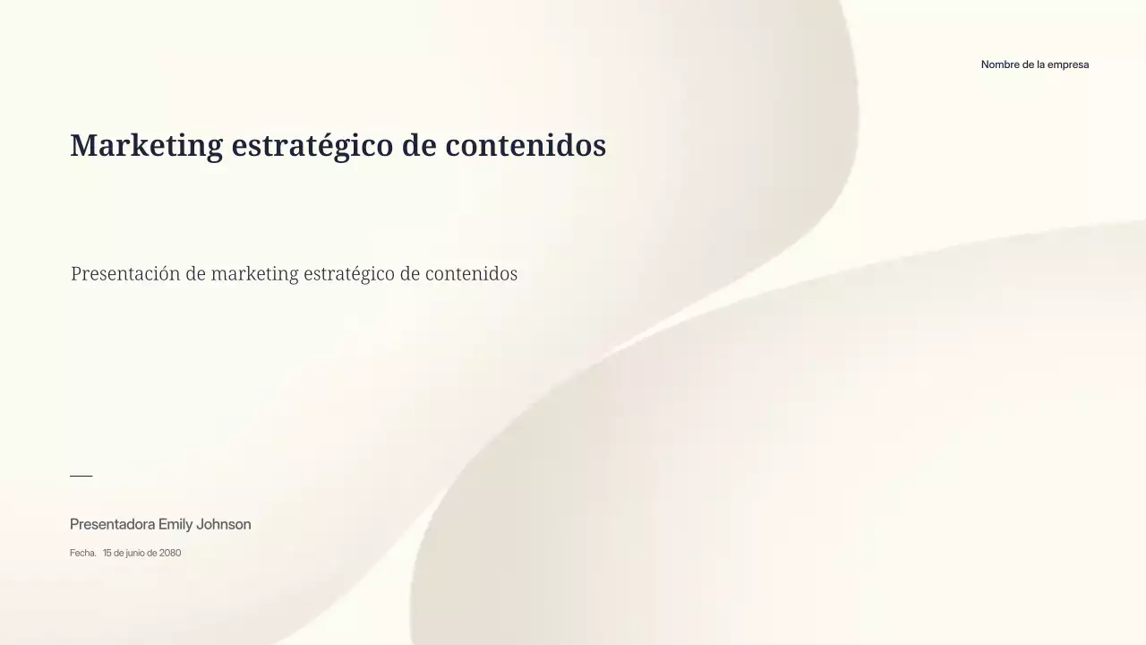 Presentación de marketing minimalista en color beige