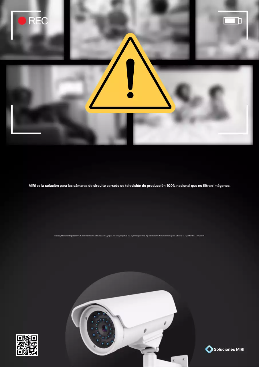 Anuncio de seguridad moderno en negro