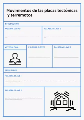 Póster azul para informe geológico profesional