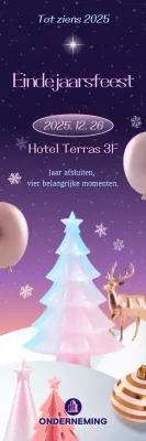 Uitnodiging voor het eindejaarsfeest van Bora Chic