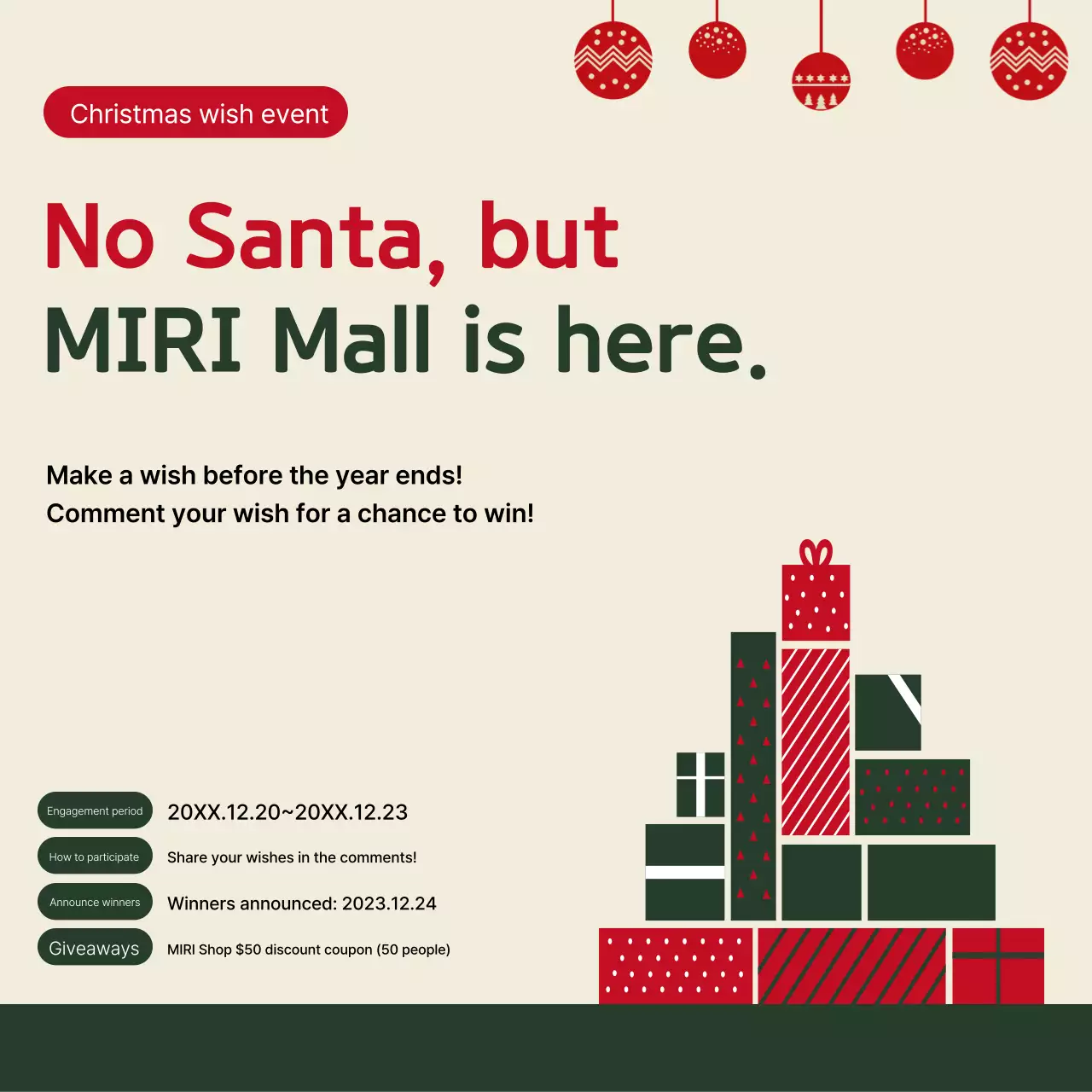 Promosi Acara Natal Sederhana Beige