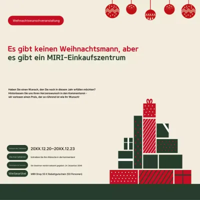 Beige Simple Christmas Event Promotion