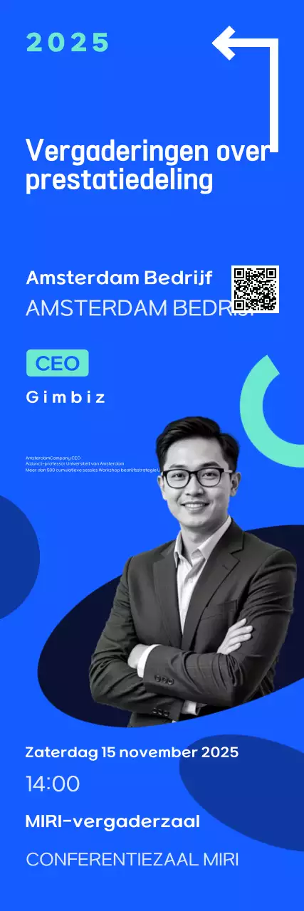 Blauw Modern Zakelijk Evenement