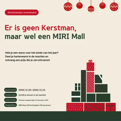 Beige Simple Kerstevenement Promotie