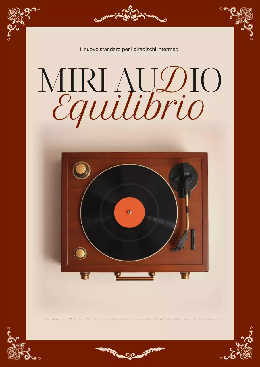 Pubblicità audio vintage marrone