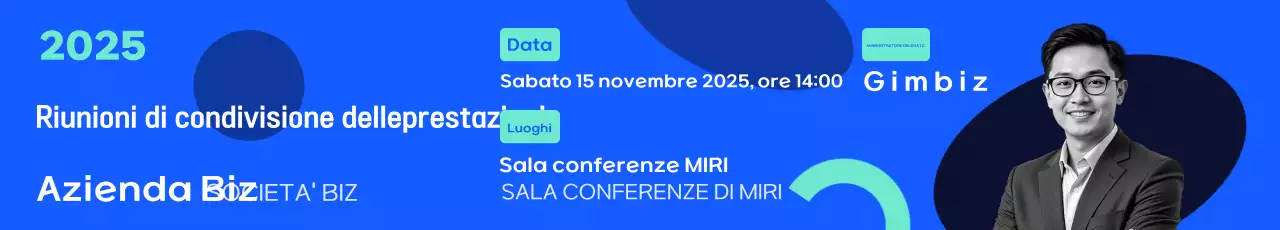 Evento aziendale moderno blu