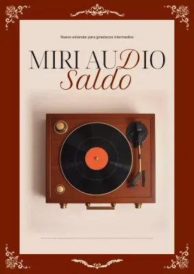 Anuncio de audio vintage marrón