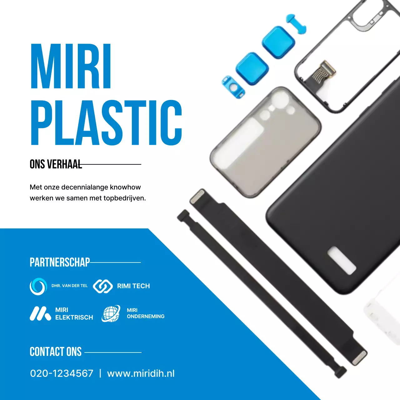 Advertentie voor blauwe moderne elektronica