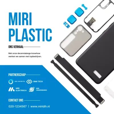 Advertentie voor blauwe moderne elektronica