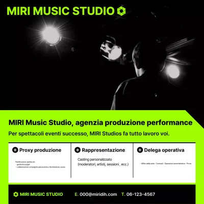 Pubblicità di musica moderna verde