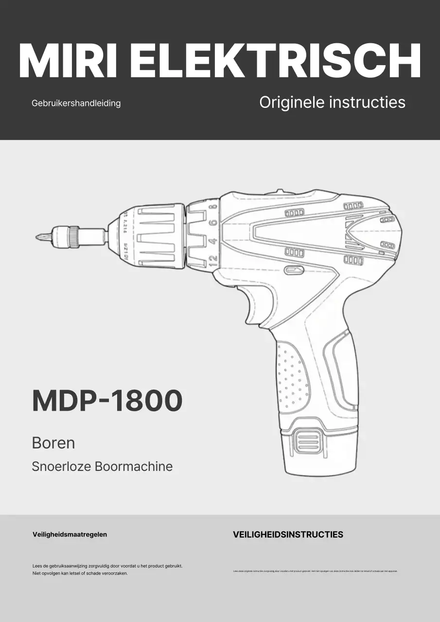 Grijze eenvoudige elektrische boorhandleiding