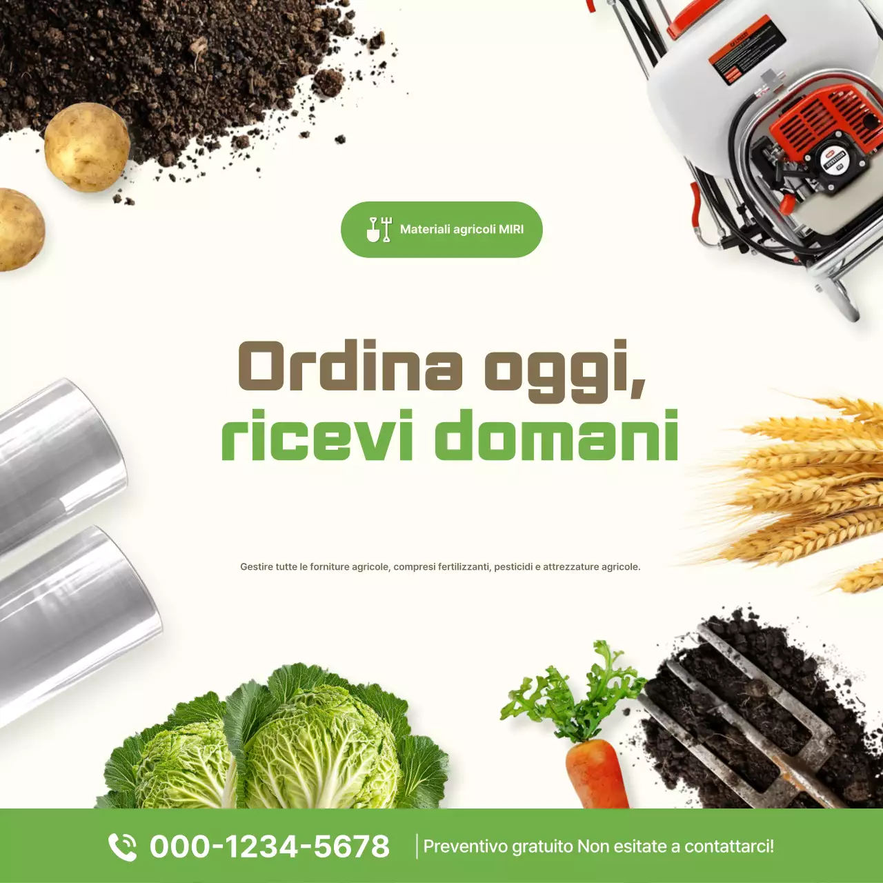 Pubblicità Beige Simple Agriculture