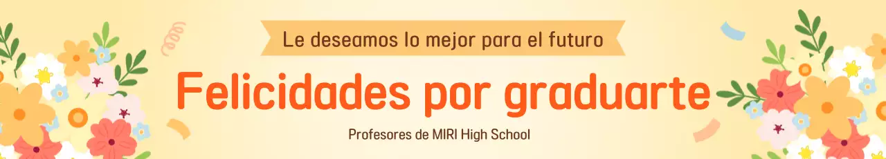 Alegría de graduación del bebé naranja