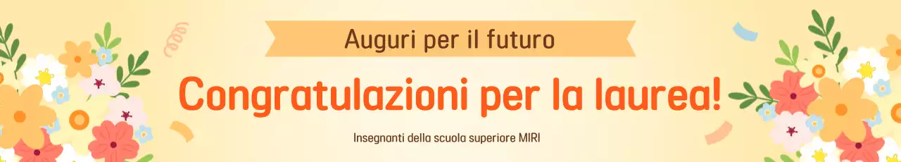 Festa di laurea per bambini arancioni