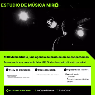 Anuncio de música moderna y ecológica