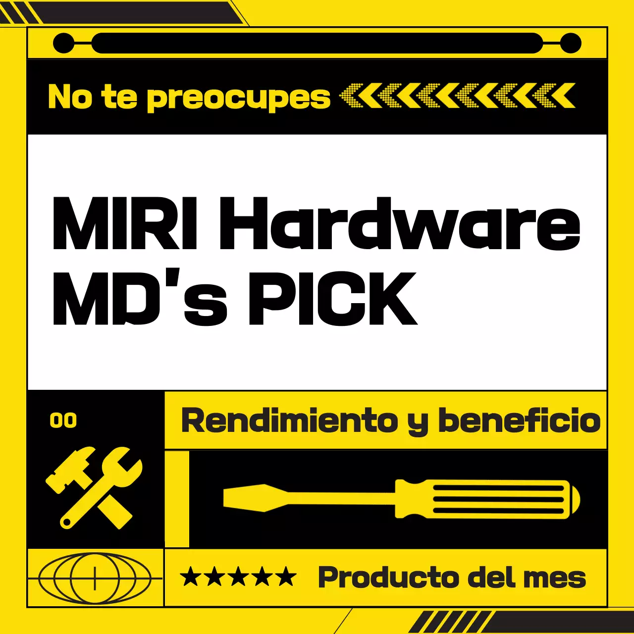 Anuncio promocional de producto retro amarillo