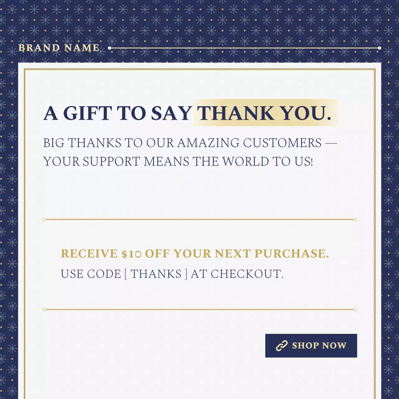 Navy Elegant Discount Promotion for Social Media