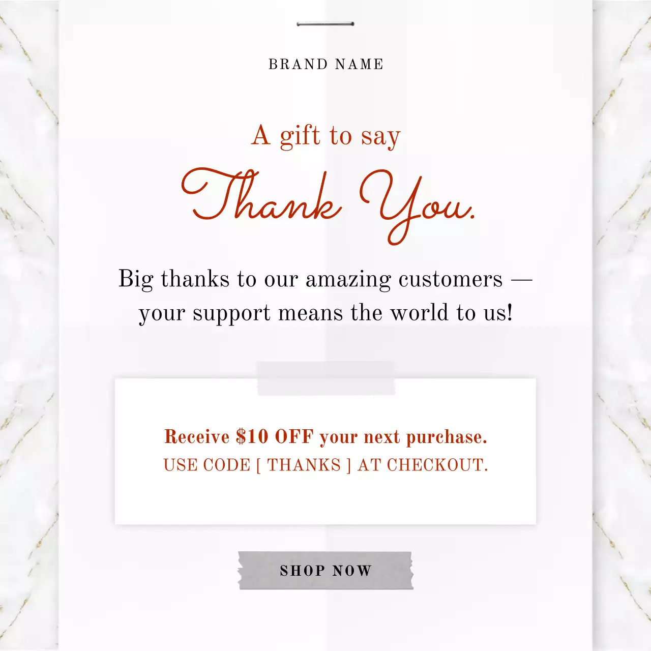 White Elegant Thank You Promotion for Social Media