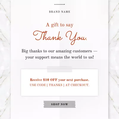 White Elegant Thank You Promotion for Social Media