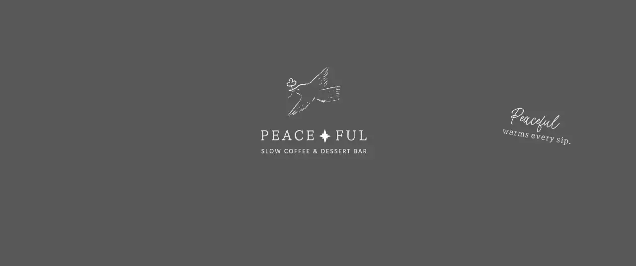 グレー シンプル カフェ ロゴ ロゴテキスト