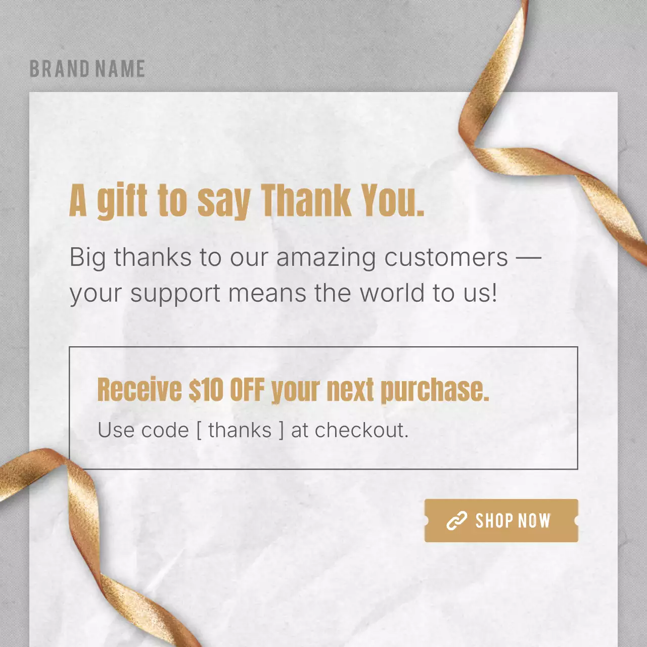 Grey Elegant Gift Promotion for Social Media