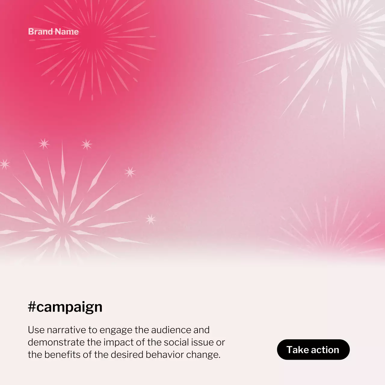 Pink Modern Campaign Promotion Social Media Post