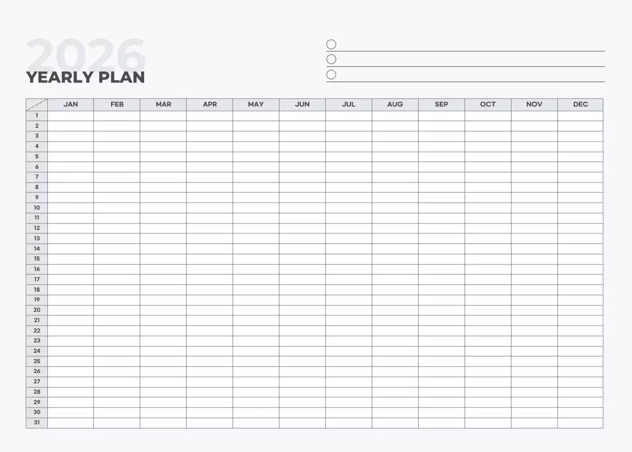 하늘색 심플 풍경 달력