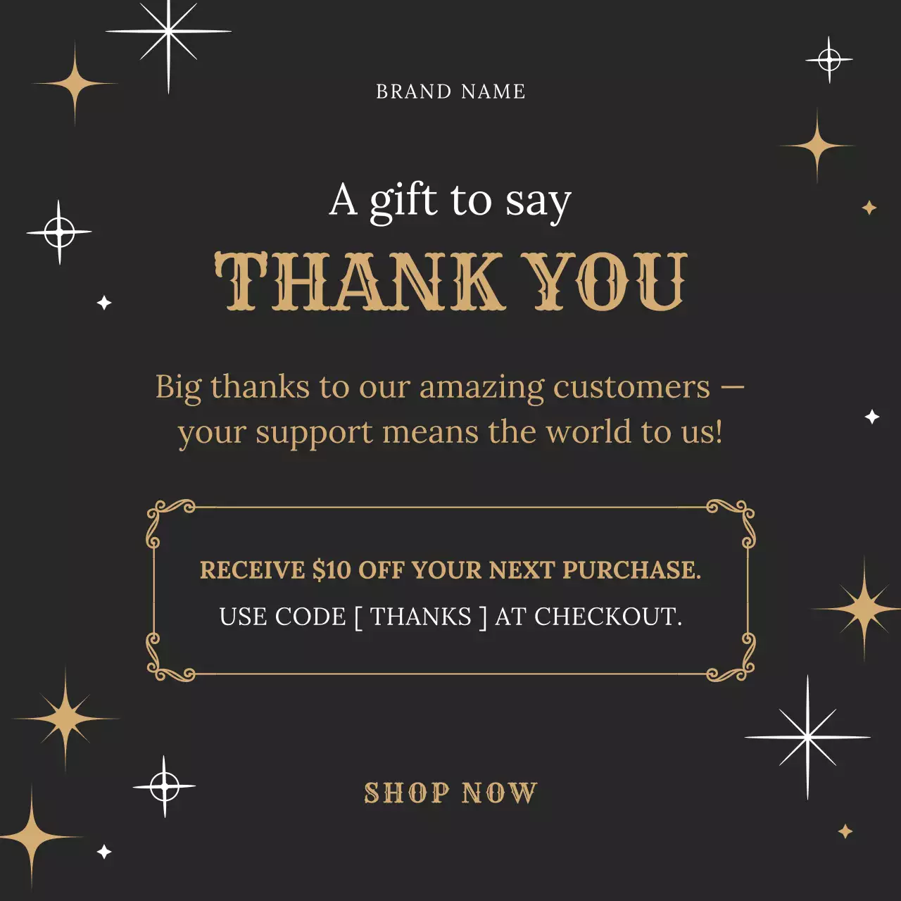 Black Elegant Festive Holiday Promotion for Social Media