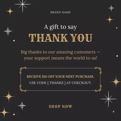 Black Elegant Festive Holiday Promotion for Social Media