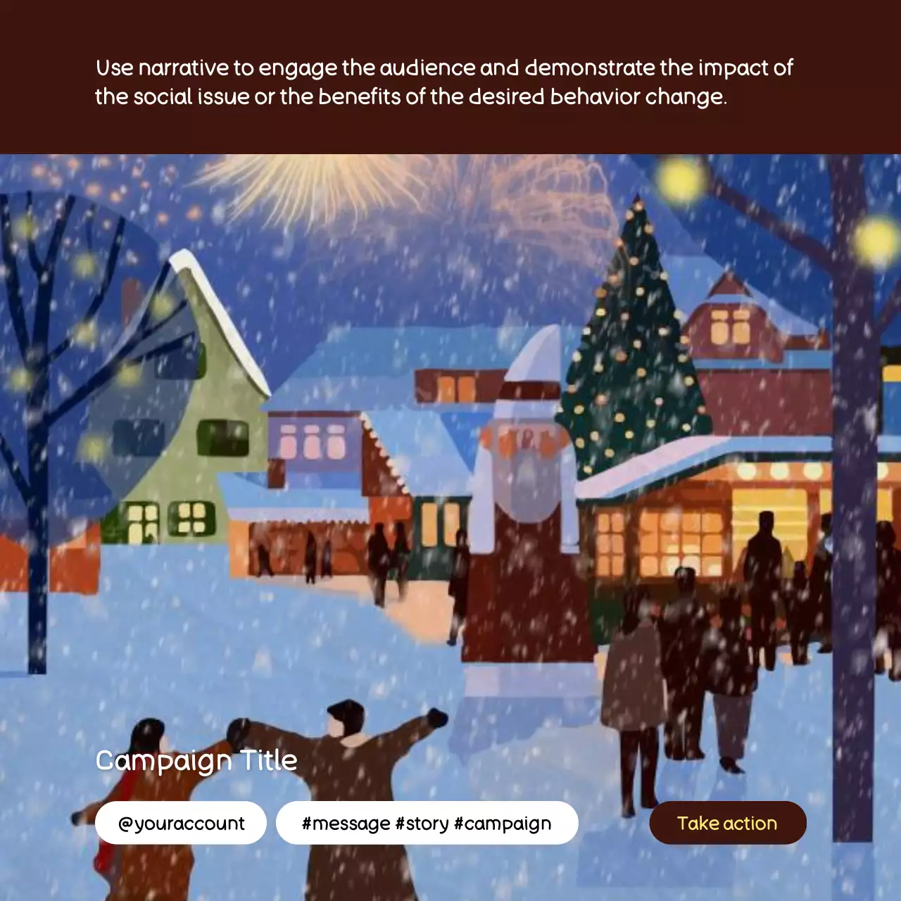 Brown Vintage Winter Campaign Social Media Post