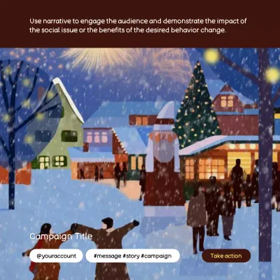 Brown Vintage Winter Campaign Social Media Post