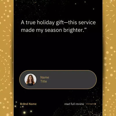 Gold Elegant Testimonial Advertisement Instagram Post
