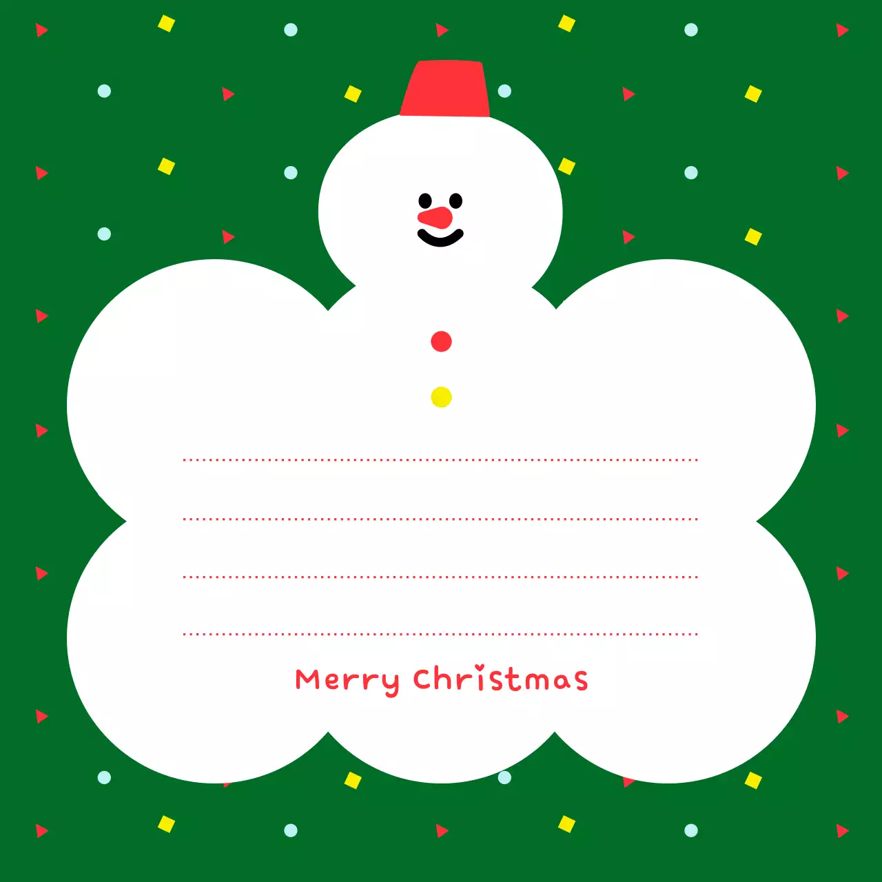 초록 심플 크리스마스 노트