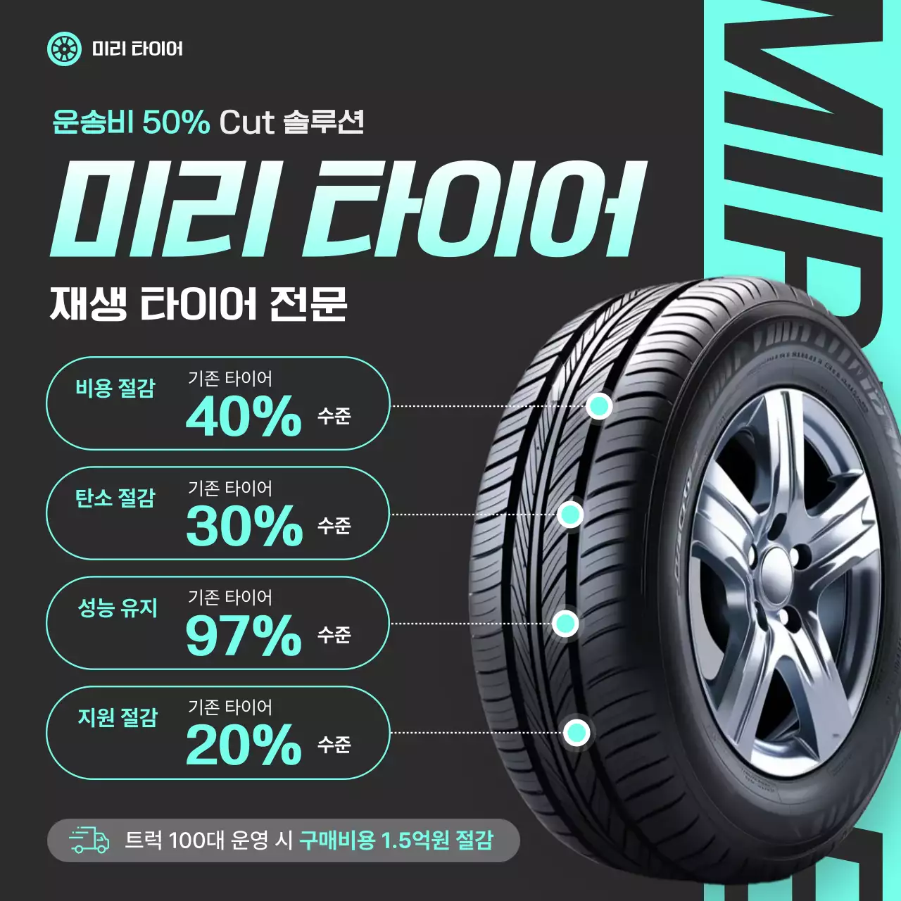 민트 모던 자동차 광고