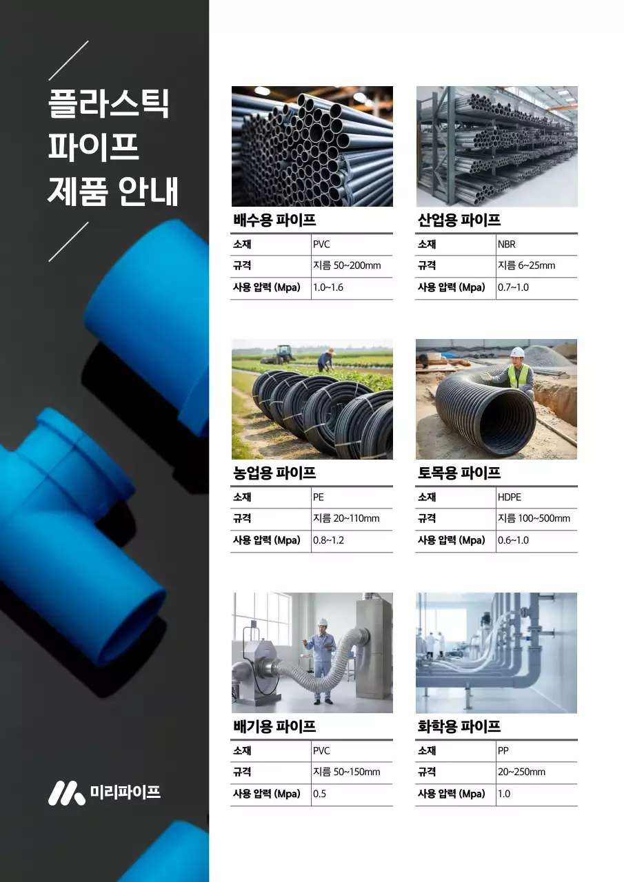 파랑 모던 산업 제품 소개