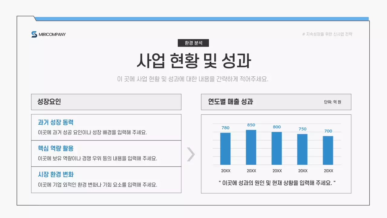 파랑 심플 비즈니스 전략 제안서