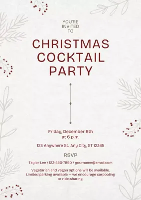 Christmas Cocktail Party Invitation Web Poster