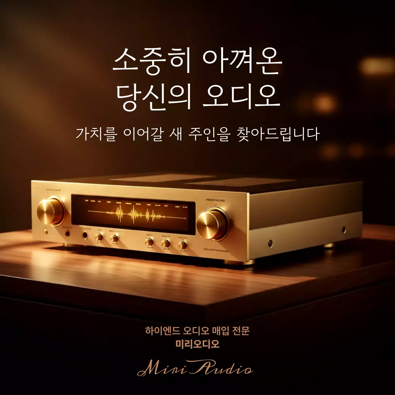 골드 빈티지 오디오 광고