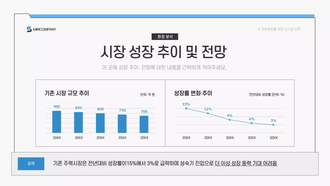 파랑 심플 비즈니스 전략 제안서