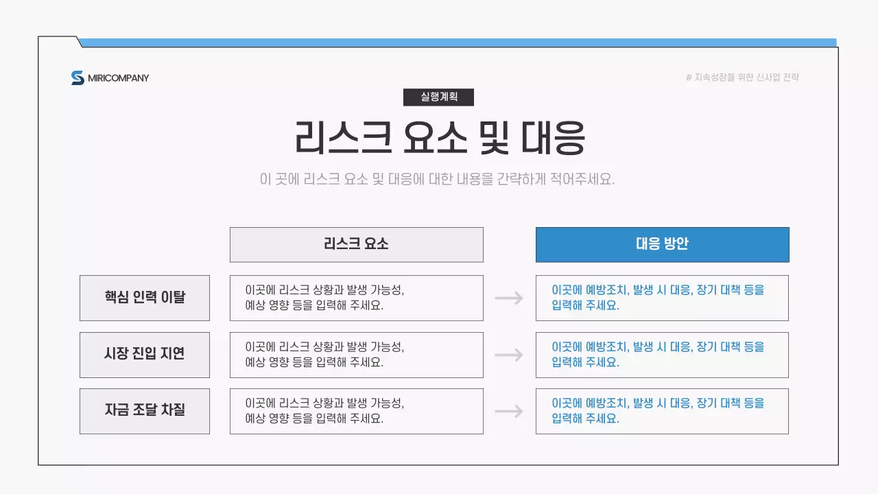 파랑 심플 비즈니스 전략 제안서