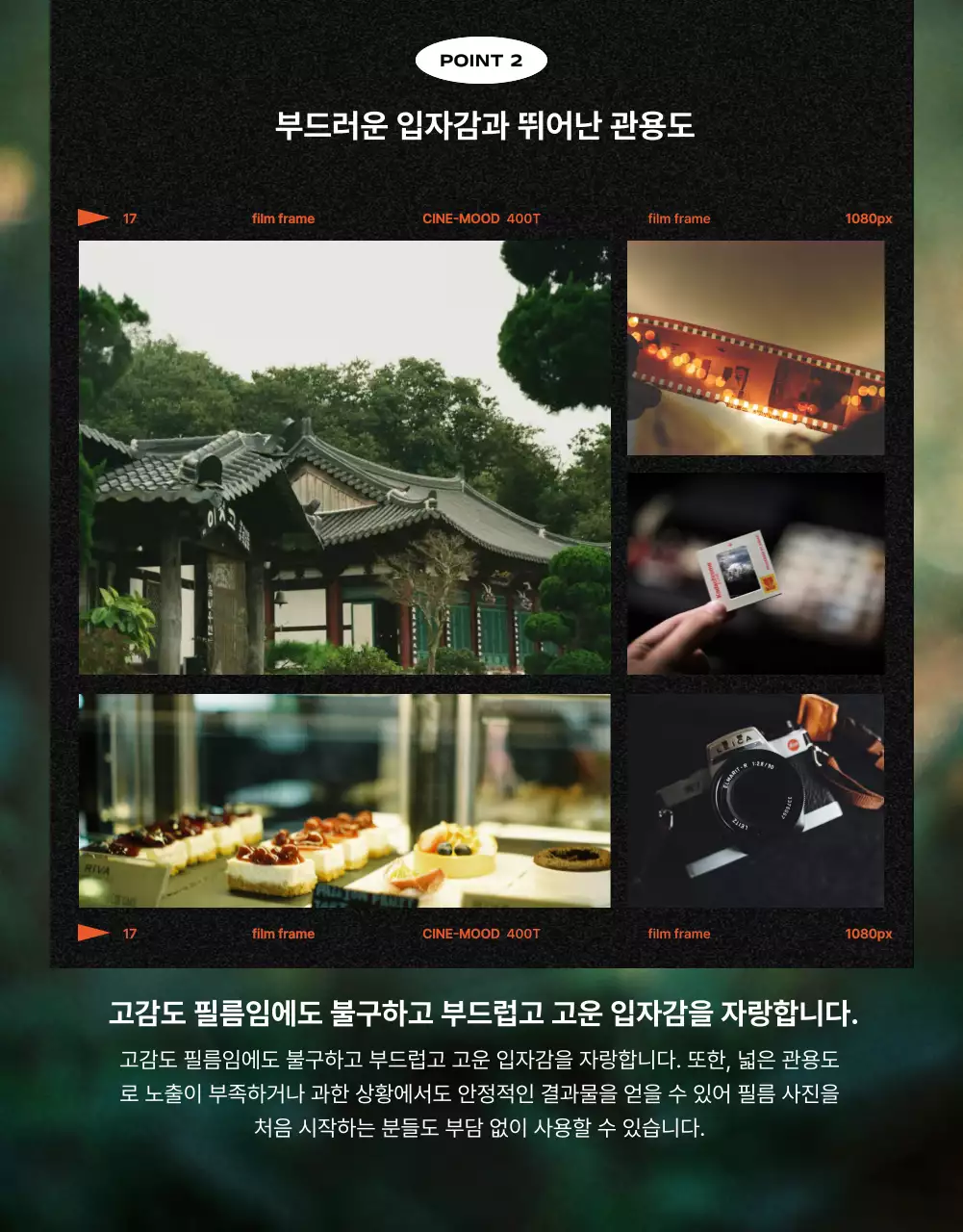 파랑 빈티지 필름카메라 광고