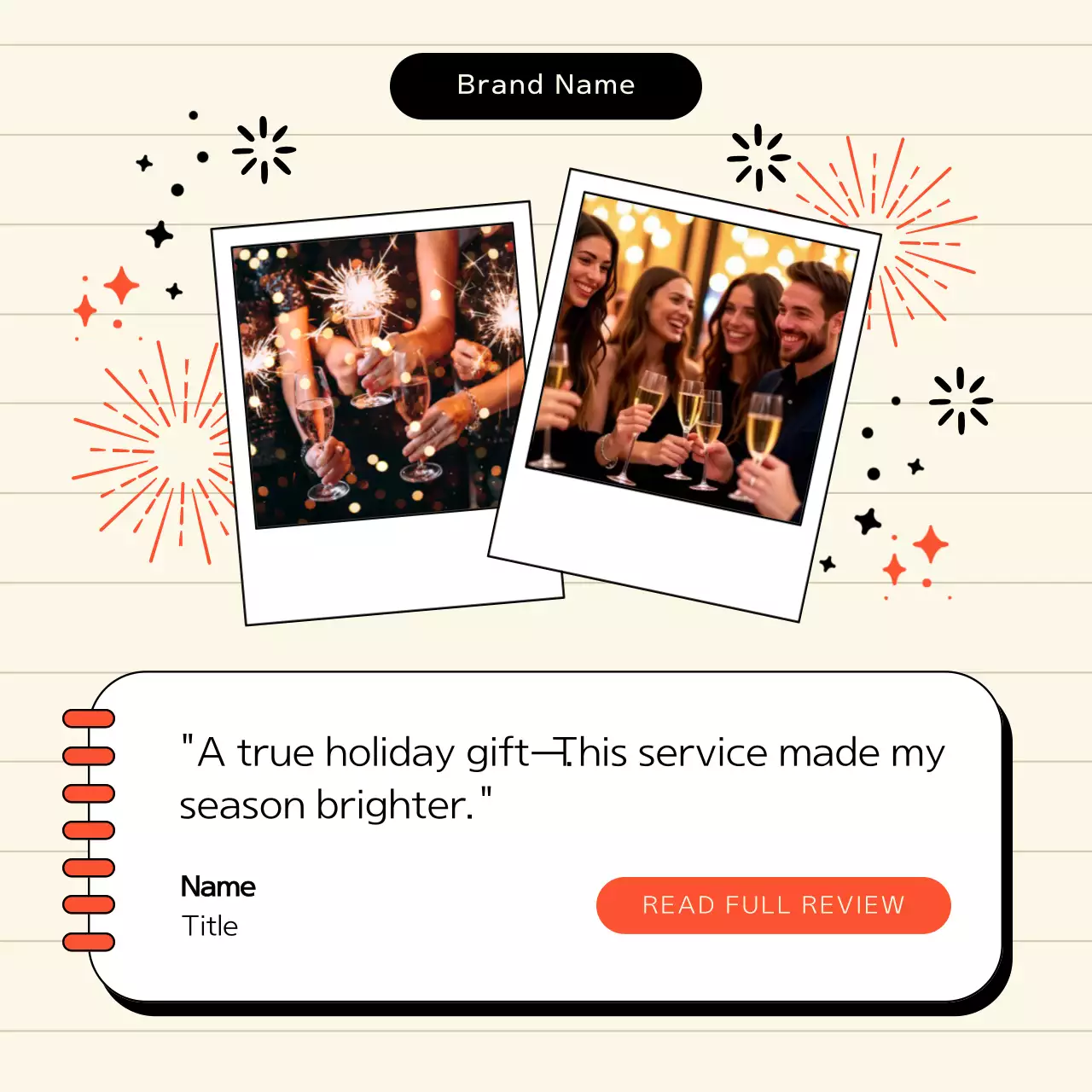 Beige Modern New Year Quote Social Media Post