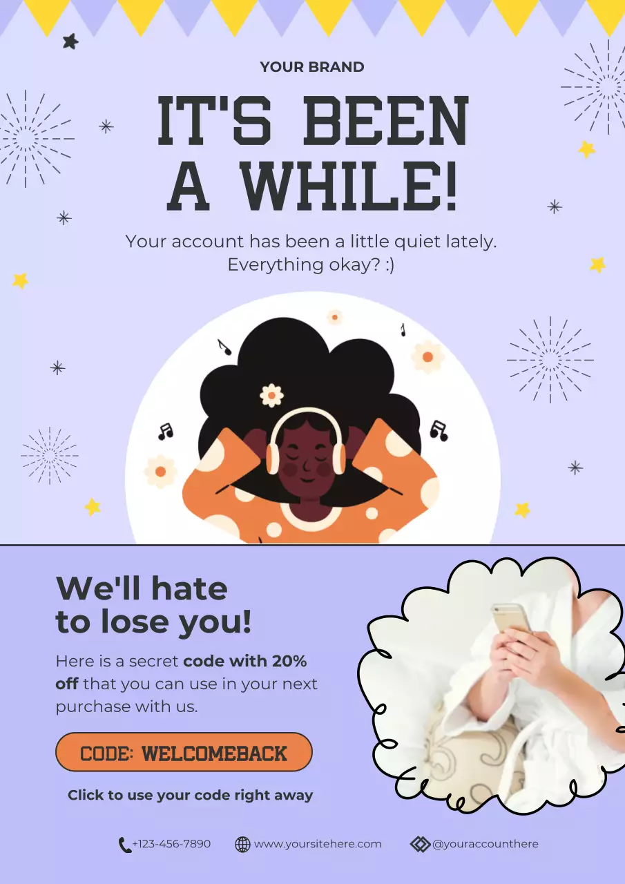 Beige Modern New Year Promotion Poster